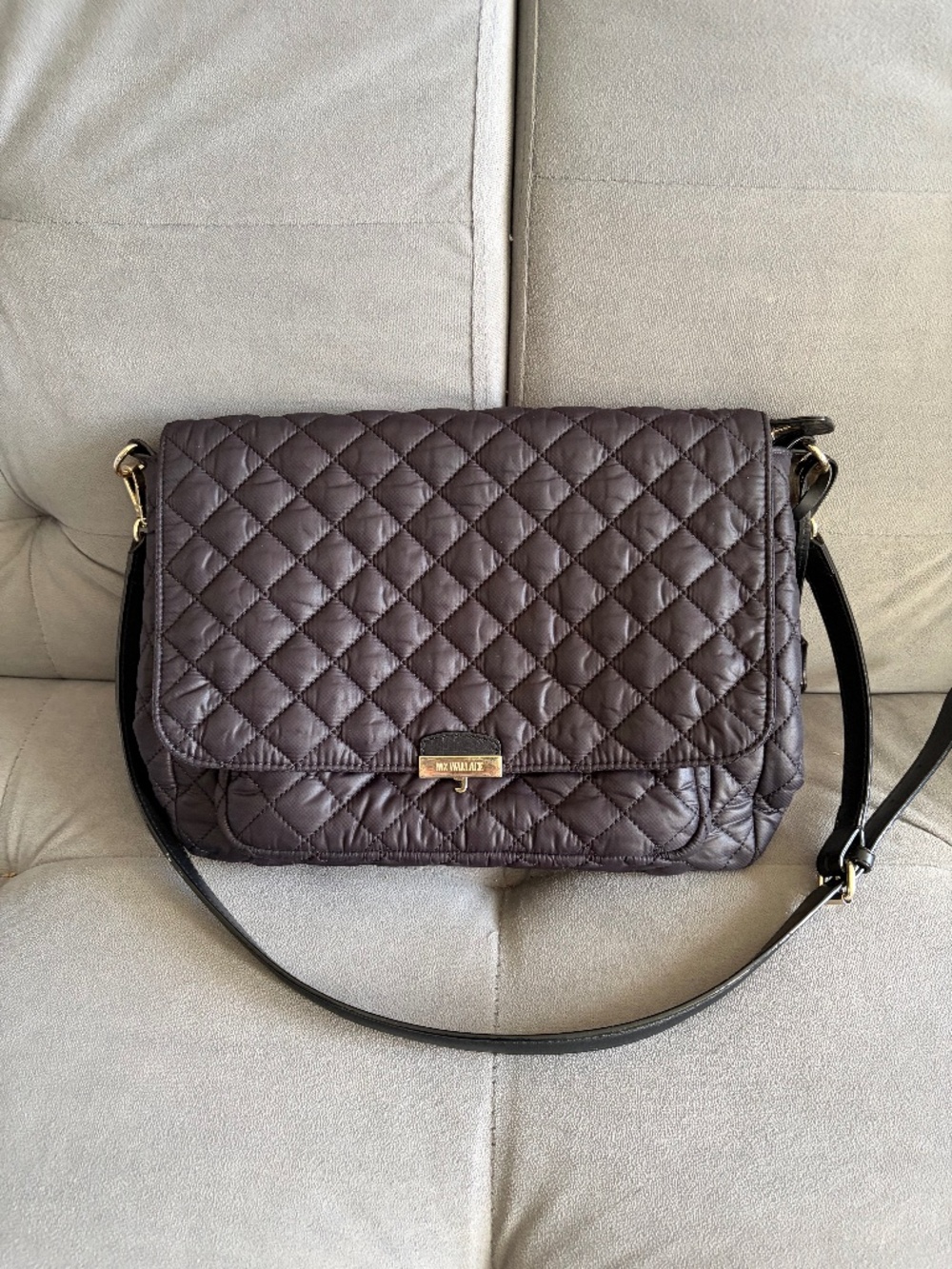 Large Black Crosby Lock Shoulder or Crossbody Bag